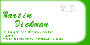 martin dickman business card